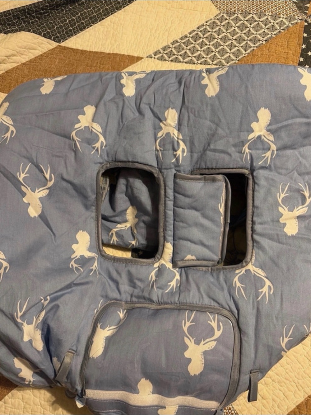 Blue Deer-Print shopping cart Cover Pad - Unbranded